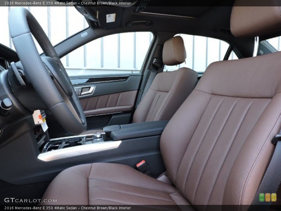 Chestnut Brown/Black Interior Photo for the 2016 Mercedes-Benz E 350 4Matic Sedan #107044378