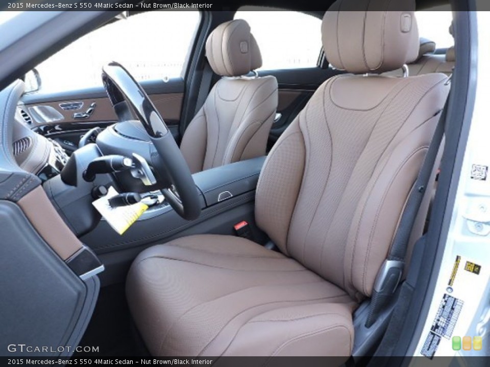 Nut Brown/Black Interior Photo for the 2015 Mercedes-Benz S 550 4Matic Sedan #107048965
