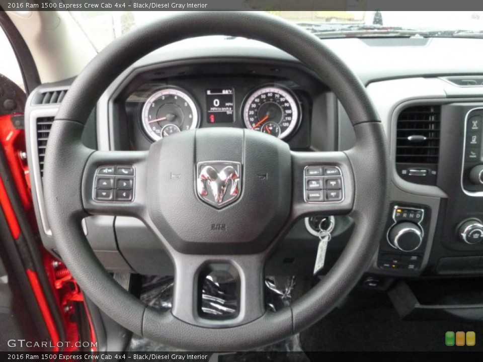 Black/Diesel Gray Interior Steering Wheel for the 2016 Ram 1500 Express Crew Cab 4x4 #107050060