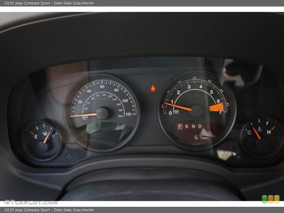 Dark Slate Gray Interior Gauges for the 2016 Jeep Compass Sport #107053198