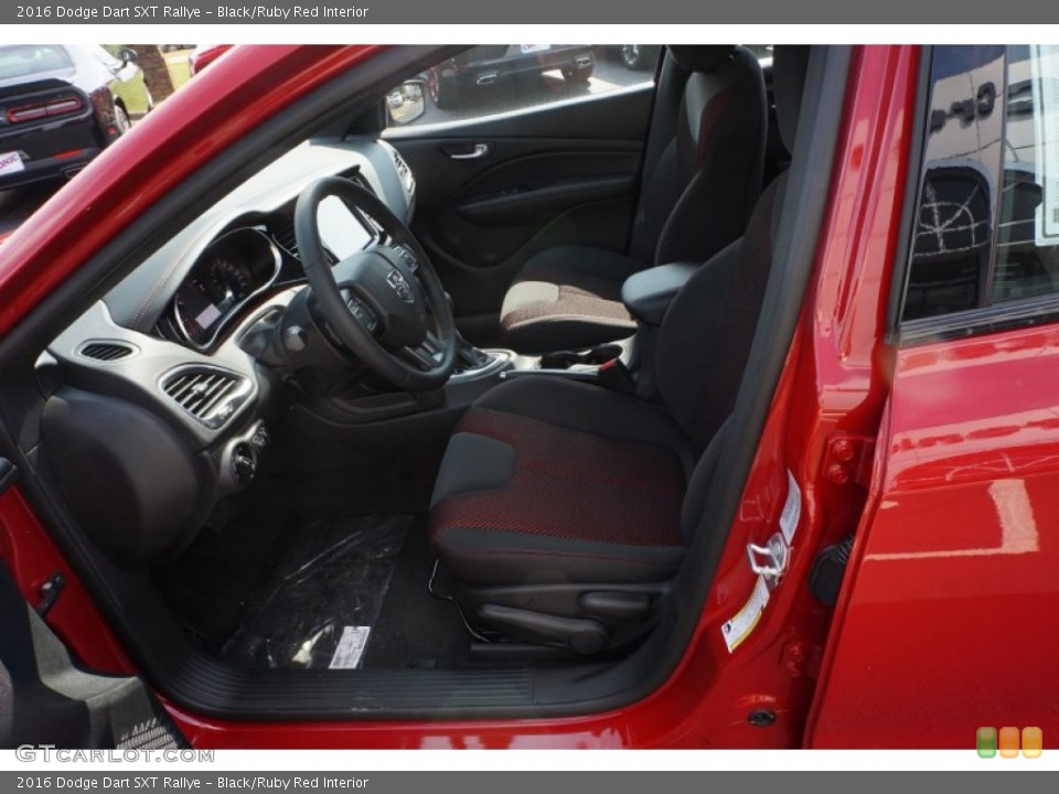 Black/Ruby Red Interior Photo for the 2016 Dodge Dart SXT Rallye #107057458