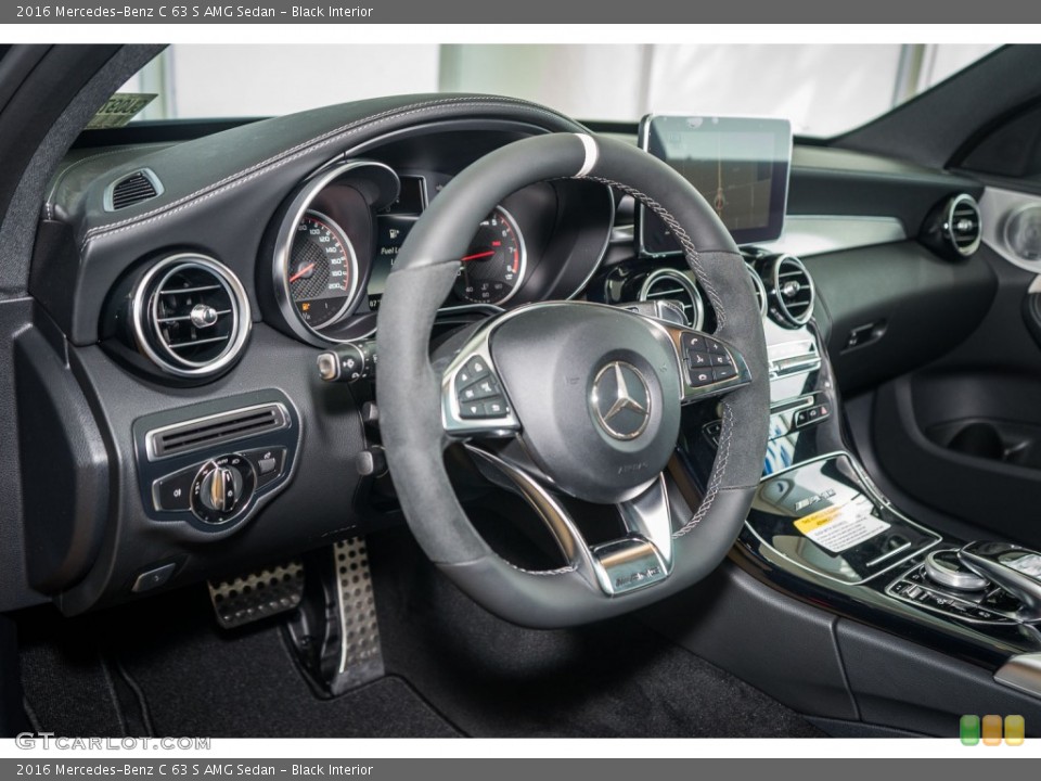 Black Interior Dashboard for the 2016 Mercedes-Benz C 63 S AMG Sedan #107058500