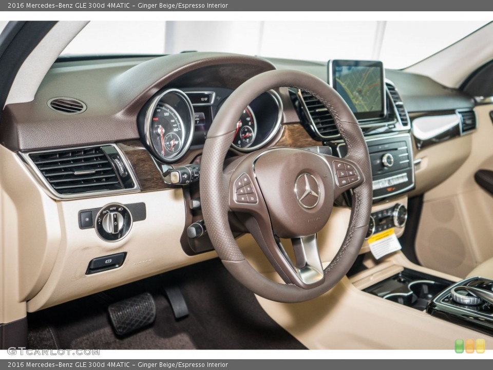 Ginger Beige/Espresso Interior Dashboard for the 2016 Mercedes-Benz GLE 300d 4MATIC #107059696