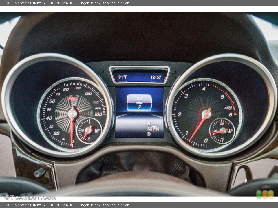 Ginger Beige/Espresso Interior Gauges for the 2016 Mercedes-Benz GLE 300d 4MATIC #107059774