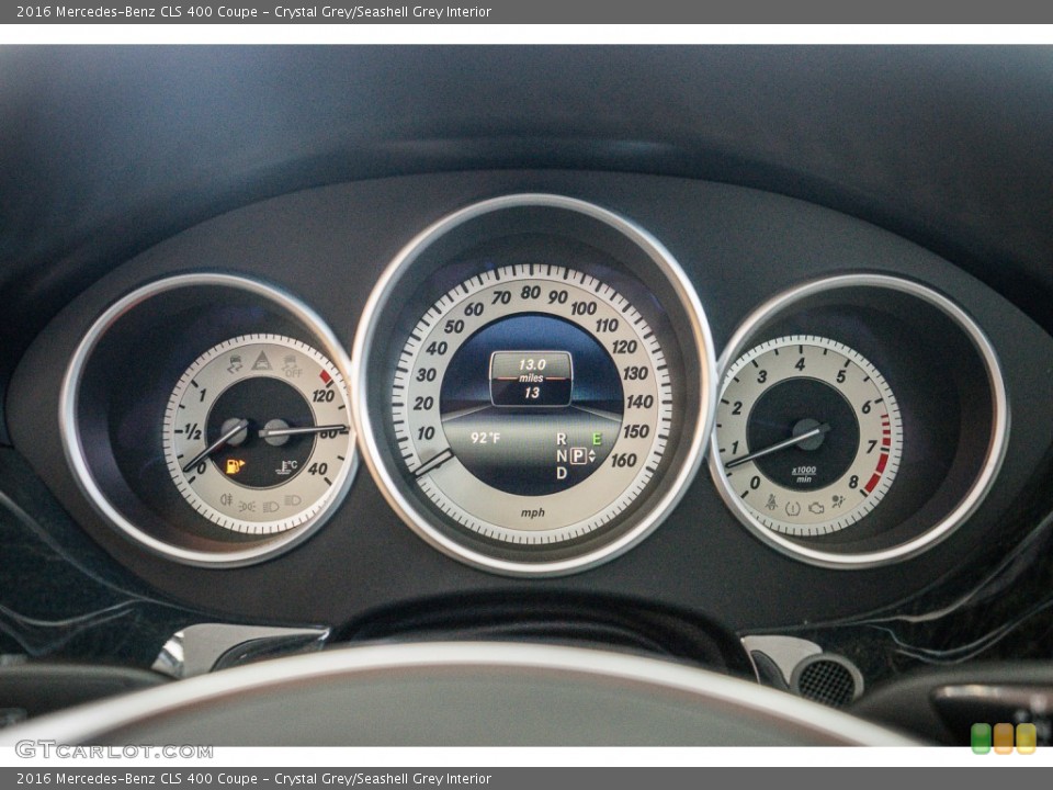 Crystal Grey/Seashell Grey Interior Gauges for the 2016 Mercedes-Benz CLS 400 Coupe #107060236