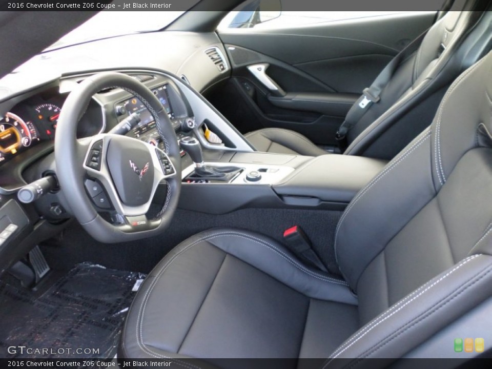 Jet Black Interior Front Seat for the 2016 Chevrolet Corvette Z06 Coupe #107063197