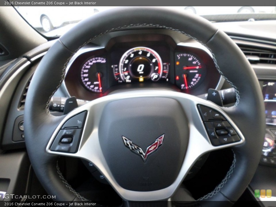 Jet Black Interior Steering Wheel for the 2016 Chevrolet Corvette Z06 Coupe #107063383