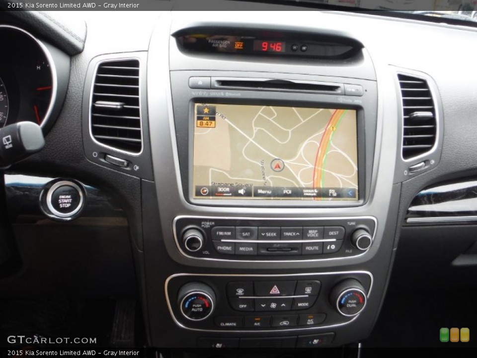 Gray Interior Navigation for the 2015 Kia Sorento Limited AWD #107063416
