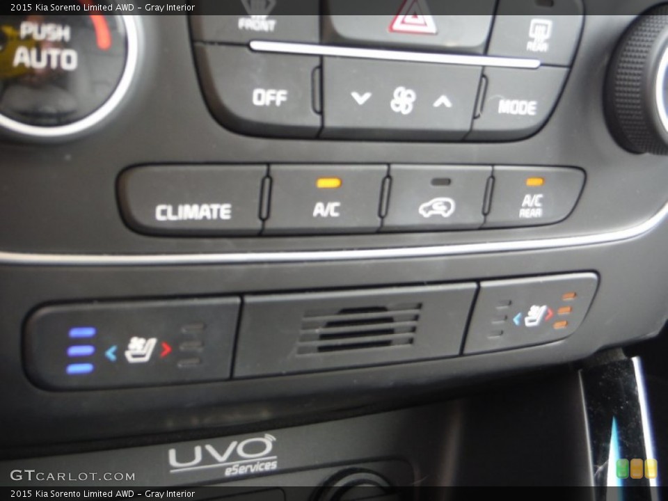 Gray Interior Controls for the 2015 Kia Sorento Limited AWD #107063464