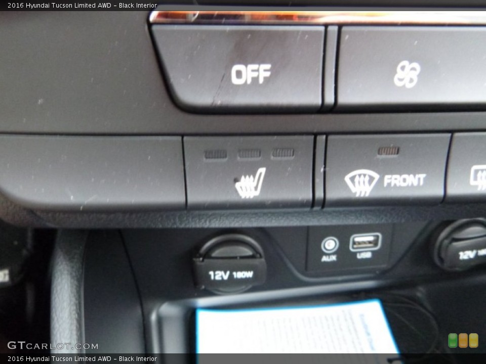 Black Interior Controls for the 2016 Hyundai Tucson Limited AWD #107065263