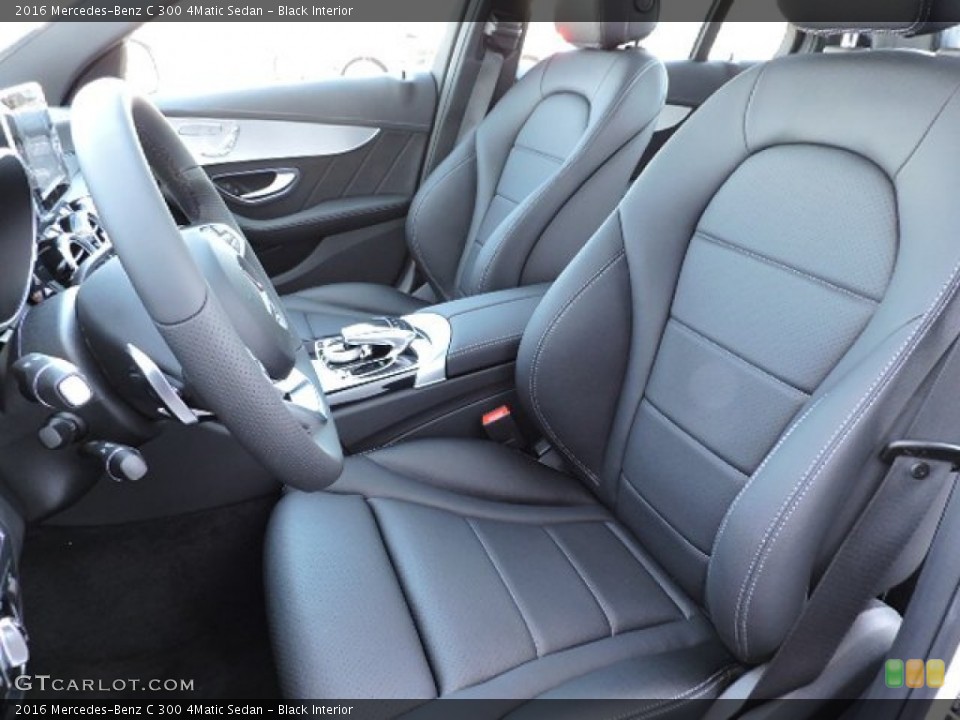 Black Interior Front Seat for the 2016 Mercedes-Benz C 300 4Matic Sedan #107068076