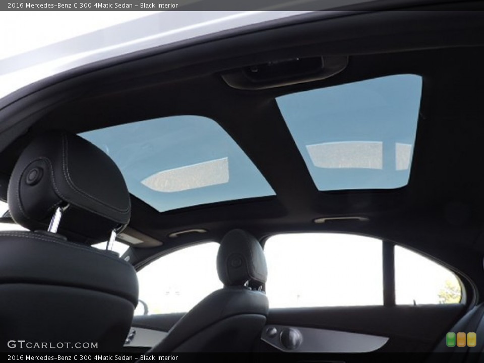 Black Interior Sunroof for the 2016 Mercedes-Benz C 300 4Matic Sedan #107068117