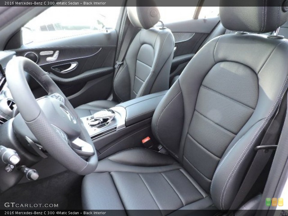 Black Interior Front Seat for the 2016 Mercedes-Benz C 300 4Matic Sedan #107068558