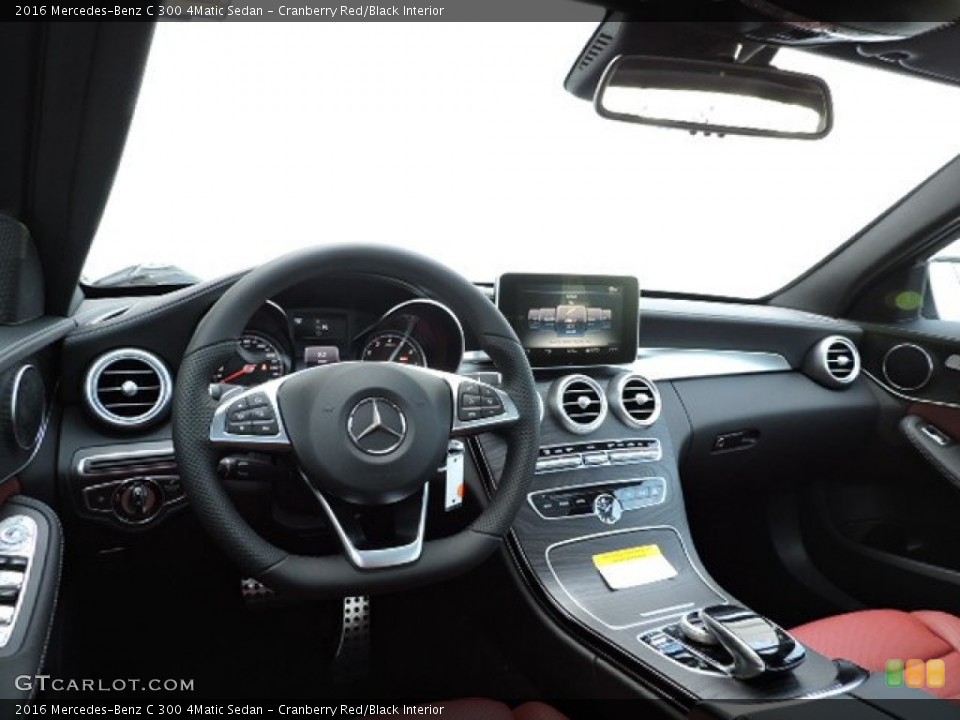 Cranberry Red/Black Interior Dashboard for the 2016 Mercedes-Benz C 300 4Matic Sedan #107069173