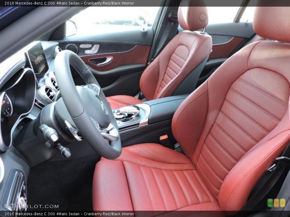 Cranberry Red/Black Interior Photo for the 2016 Mercedes-Benz C 300 4Matic Sedan #107069194