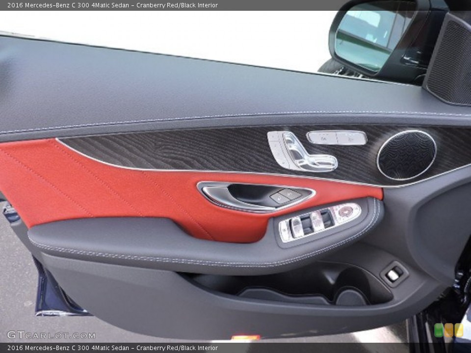 Cranberry Red/Black Interior Door Panel for the 2016 Mercedes-Benz C 300 4Matic Sedan #107069209