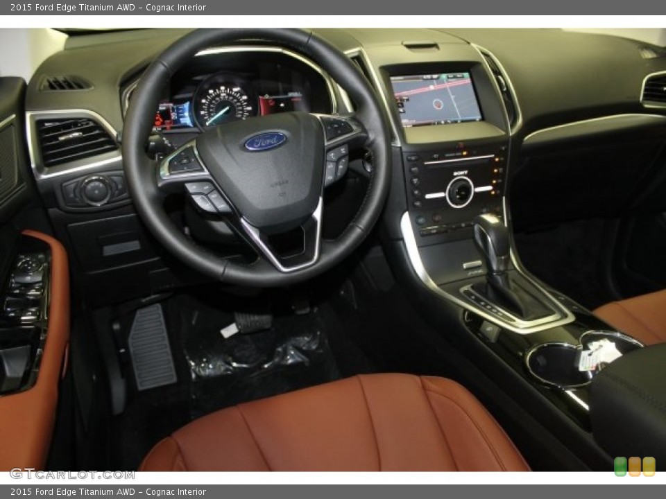 Cognac Interior Dashboard for the 2015 Ford Edge Titanium AWD #107069602