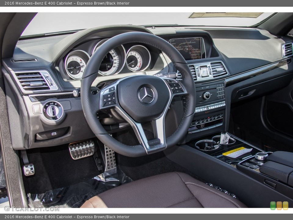 Espresso Brown/Black Interior Dashboard for the 2016 Mercedes-Benz E 400 Cabriolet #107071954