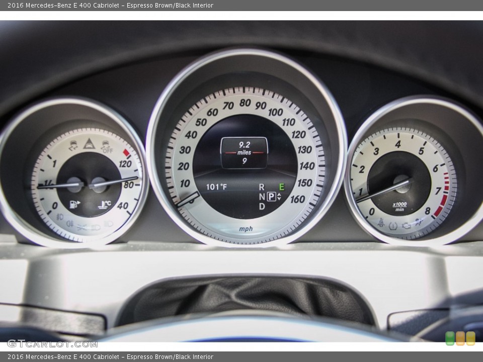 Espresso Brown/Black Interior Gauges for the 2016 Mercedes-Benz E 400 Cabriolet #107071978