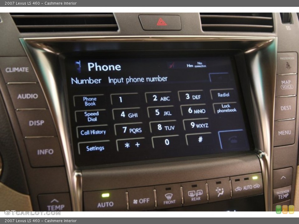 Cashmere Interior Controls for the 2007 Lexus LS 460 #107077935
