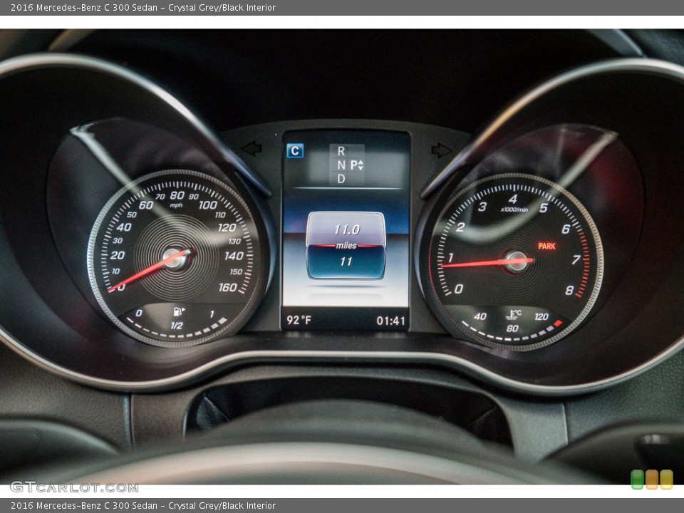 Crystal Grey/Black Interior Gauges for the 2016 Mercedes-Benz C 300 Sedan #107081268