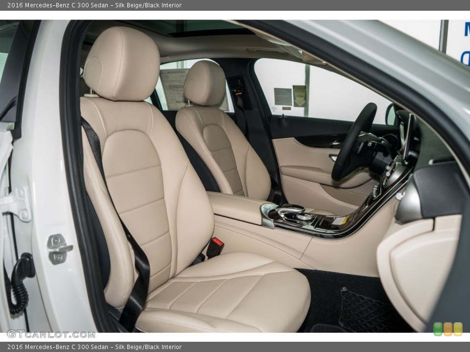 Silk Beige/Black Interior Photo for the 2016 Mercedes-Benz C 300 Sedan #107081409