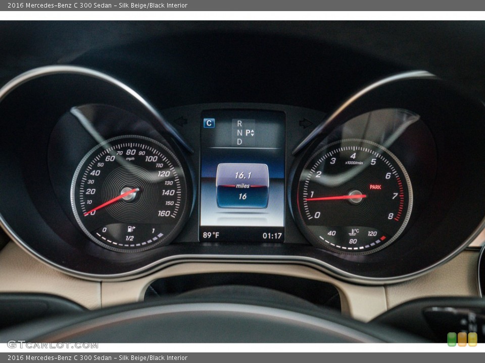 Silk Beige/Black Interior Gauges for the 2016 Mercedes-Benz C 300 Sedan #107081580
