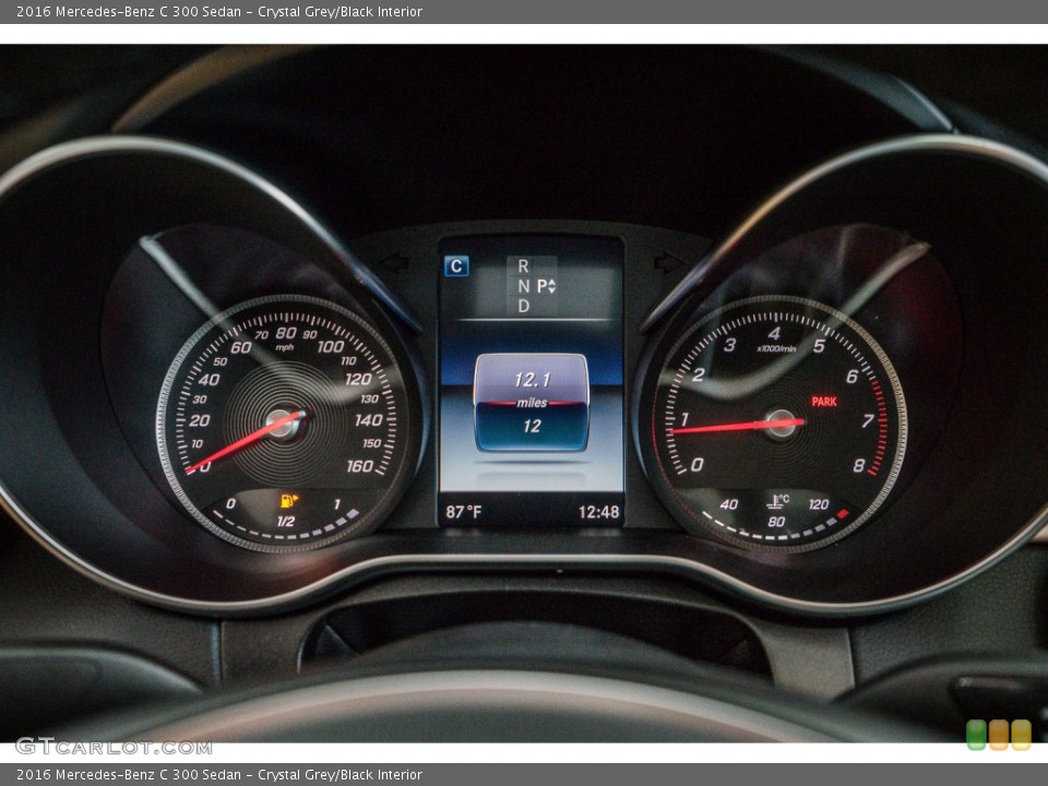 Crystal Grey/Black Interior Gauges for the 2016 Mercedes-Benz C 300 Sedan #107081892