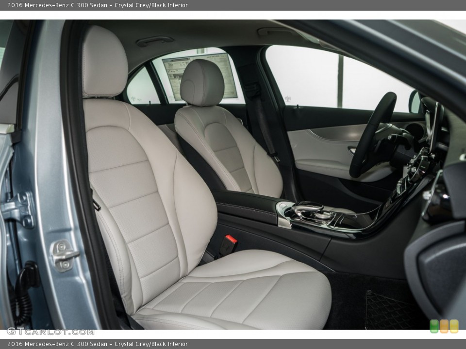 Crystal Grey/Black 2016 Mercedes-Benz C Interiors