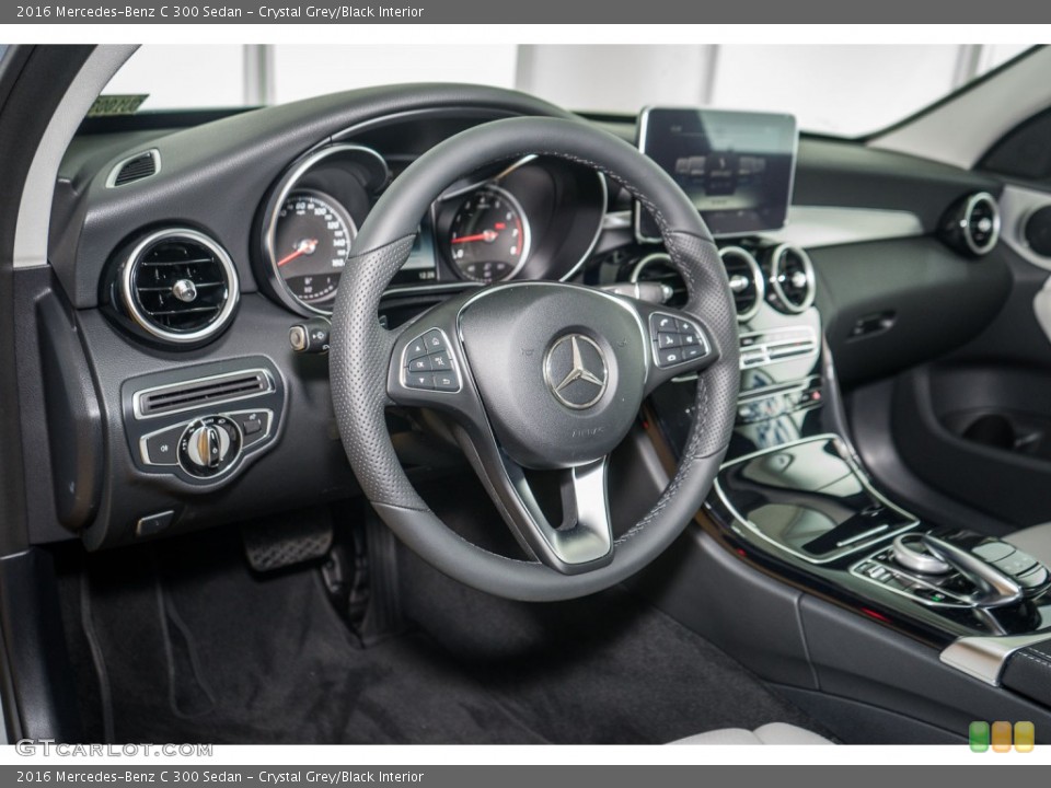 Crystal Grey/Black Interior Dashboard for the 2016 Mercedes-Benz C 300 Sedan #107082210
