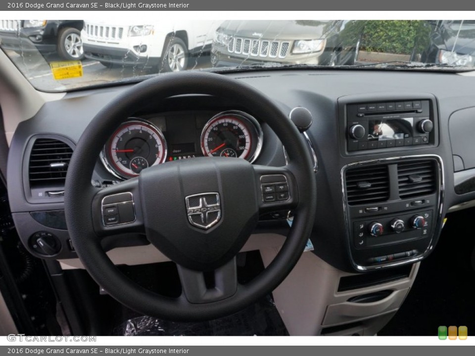 Black/Light Graystone Interior Dashboard for the 2016 Dodge Grand Caravan SE #107084616