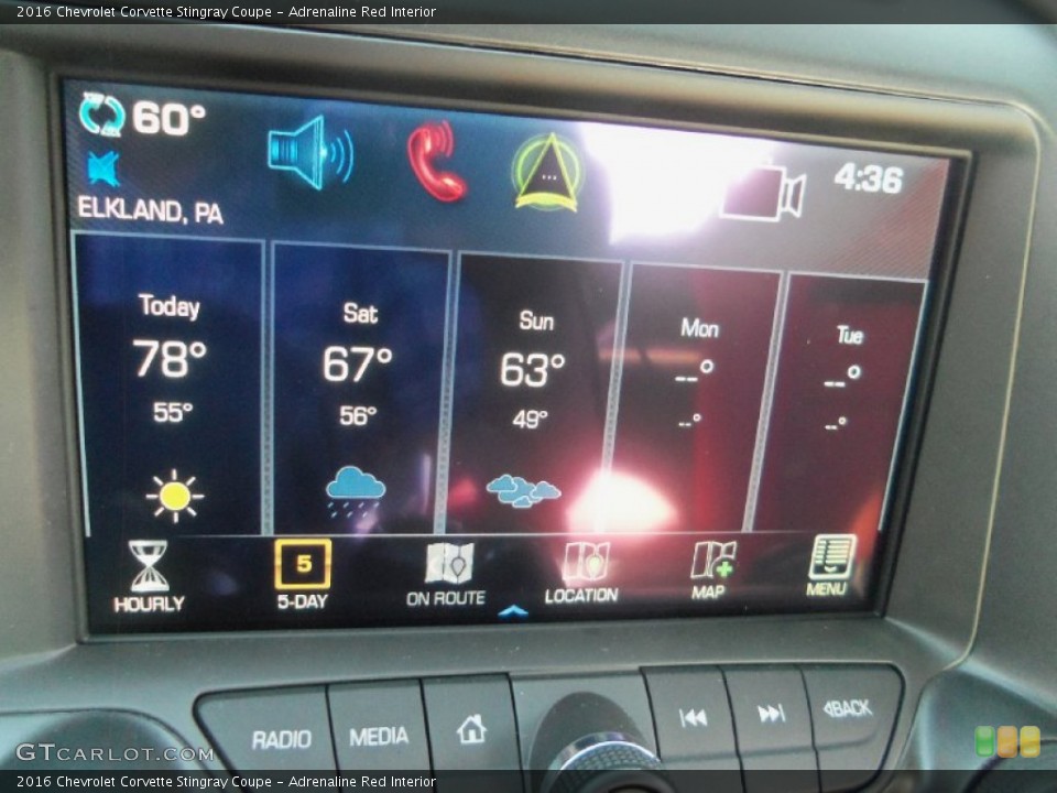 Adrenaline Red Interior Controls for the 2016 Chevrolet Corvette Stingray Coupe #107087679