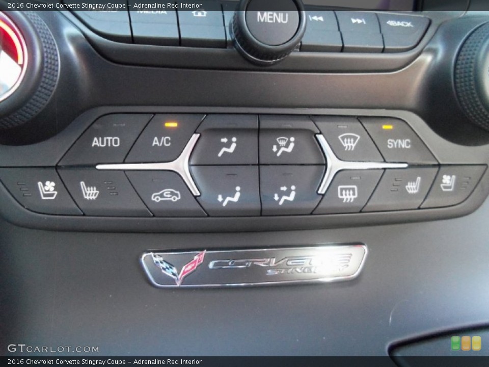 Adrenaline Red Interior Controls for the 2016 Chevrolet Corvette Stingray Coupe #107087761