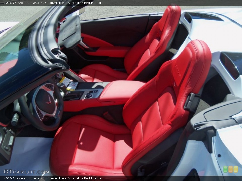 Adrenaline Red Interior Front Seat for the 2016 Chevrolet Corvette Z06 Convertible #107088268