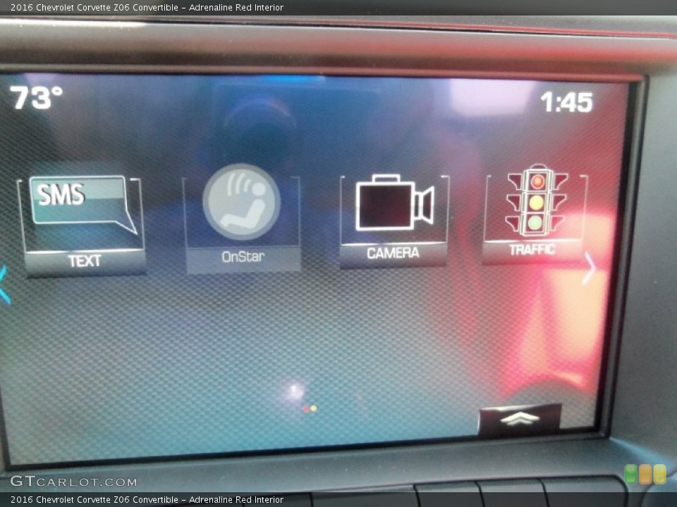 Adrenaline Red Interior Controls for the 2016 Chevrolet Corvette Z06 Convertible #107088714