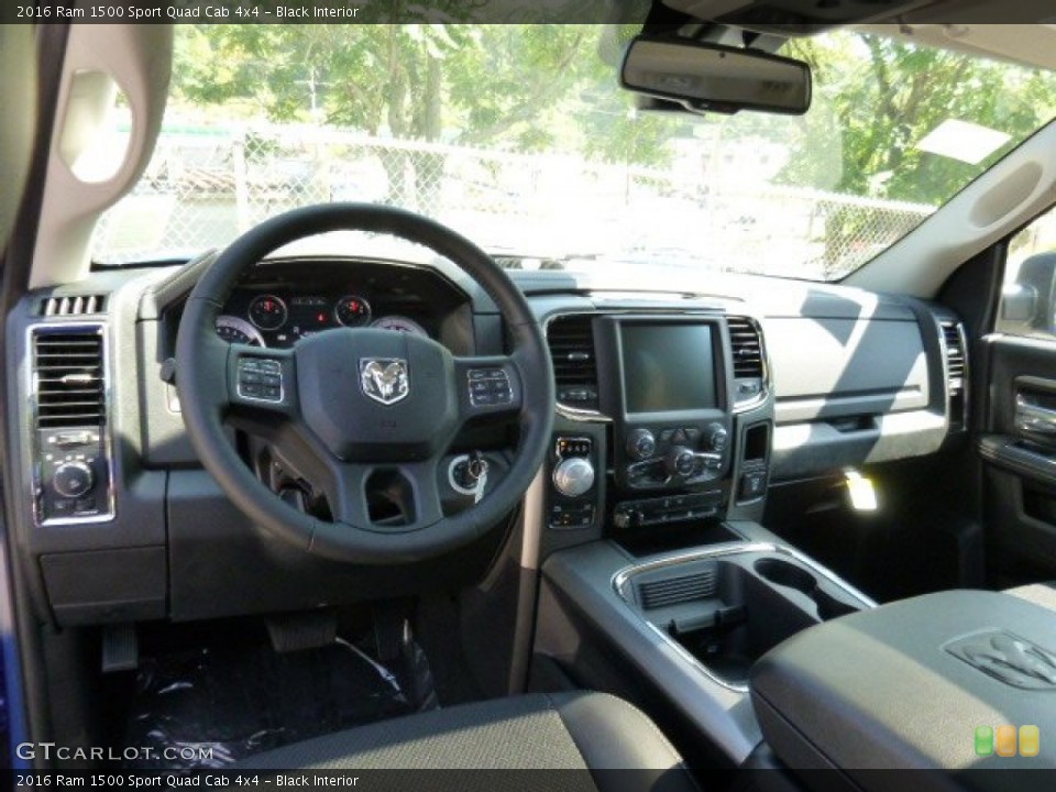 Black Interior Photo for the 2016 Ram 1500 Sport Quad Cab 4x4 #107089419