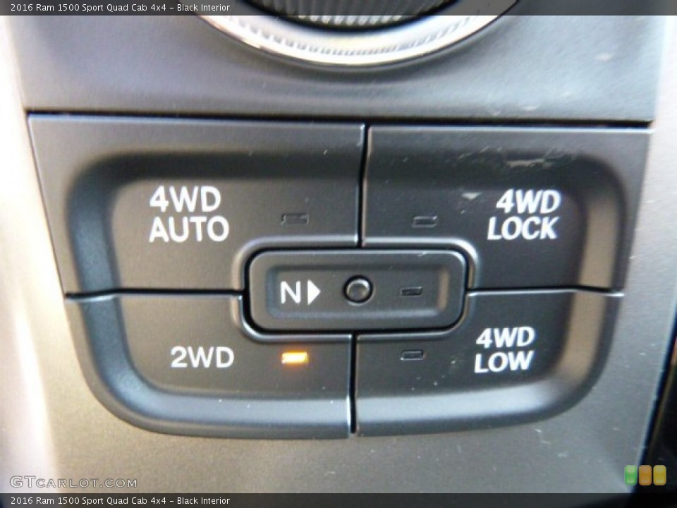 Black Interior Controls for the 2016 Ram 1500 Sport Quad Cab 4x4 #107089494