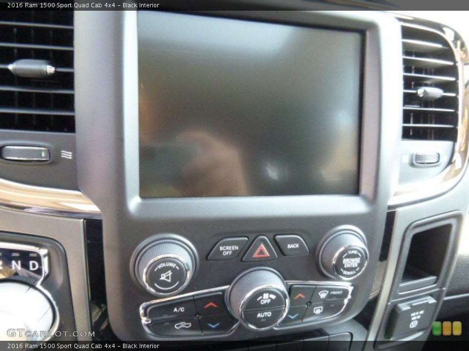 Black Interior Controls for the 2016 Ram 1500 Sport Quad Cab 4x4 #107089527