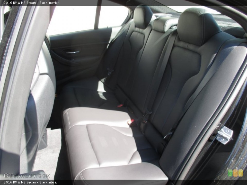 Black Interior Rear Seat for the 2016 BMW M3 Sedan #107090028