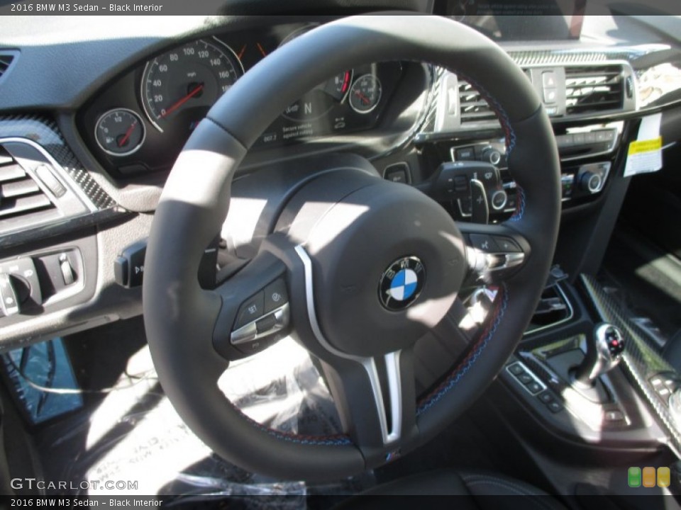 Black Interior Steering Wheel for the 2016 BMW M3 Sedan #107090046