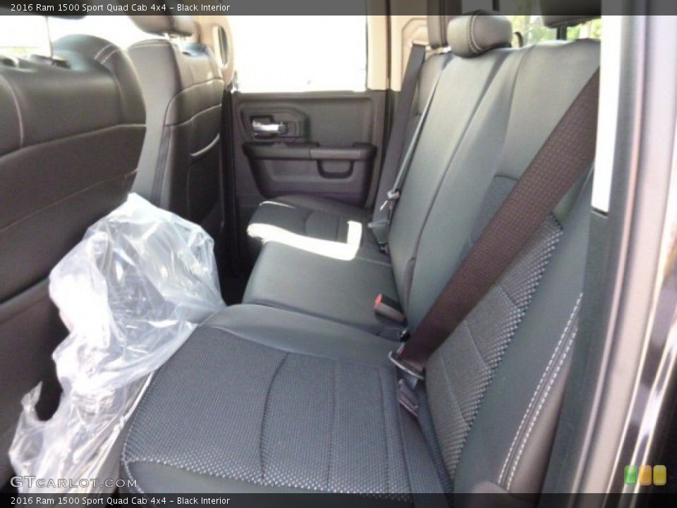 Black Interior Rear Seat for the 2016 Ram 1500 Sport Quad Cab 4x4 #107090142