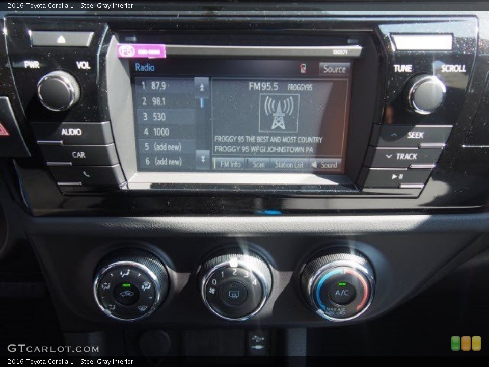 Steel Gray Interior Controls for the 2016 Toyota Corolla L #107105808