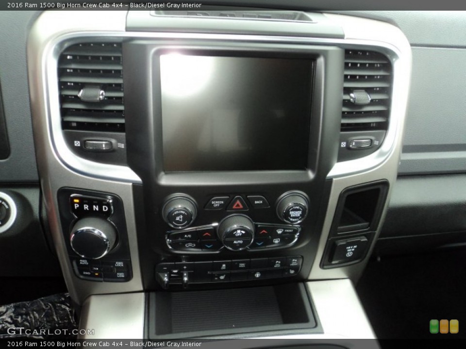 Black/Diesel Gray Interior Controls for the 2016 Ram 1500 Big Horn Crew Cab 4x4 #107107515