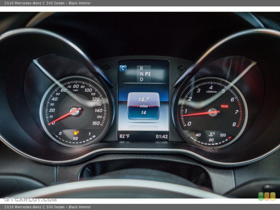 Black Interior Gauges for the 2016 Mercedes-Benz C 300 Sedan #107114879