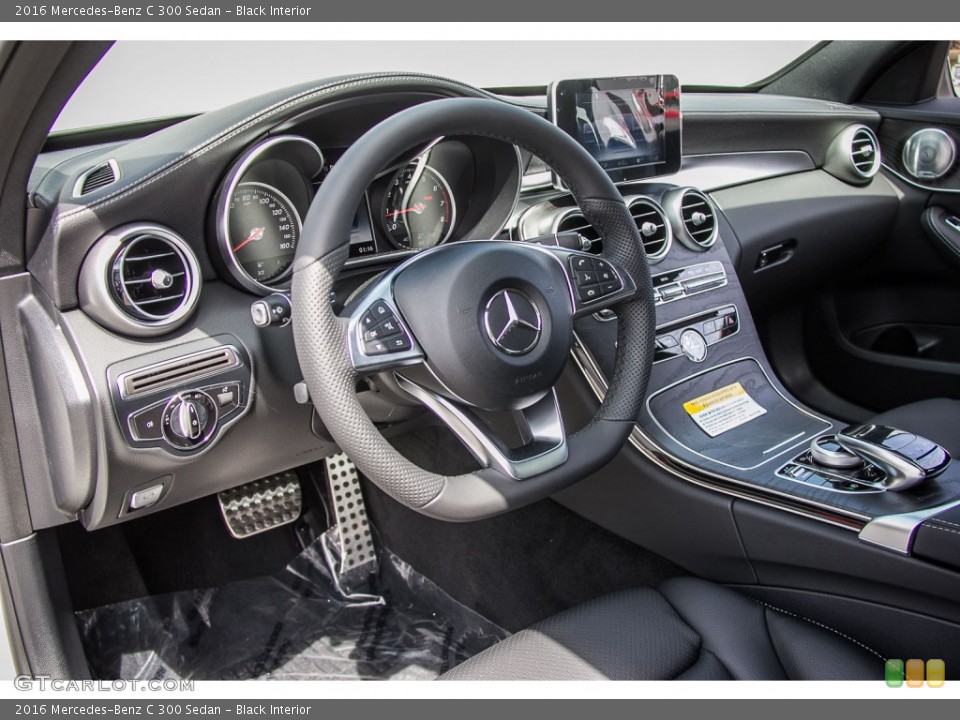 Black Interior Dashboard for the 2016 Mercedes-Benz C 300 Sedan #107115479