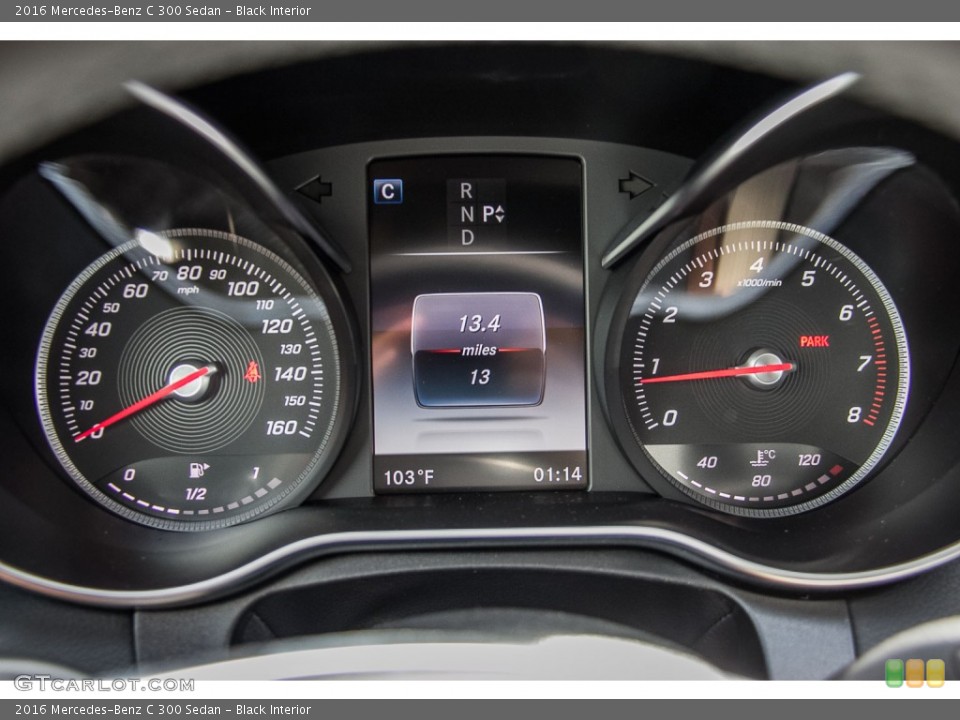 Black Interior Gauges for the 2016 Mercedes-Benz C 300 Sedan #107115545