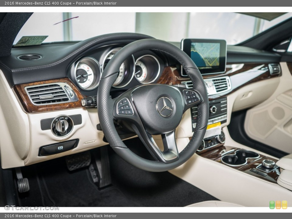 Porcelain/Black Interior Photo for the 2016 Mercedes-Benz CLS 400 Coupe #107116736