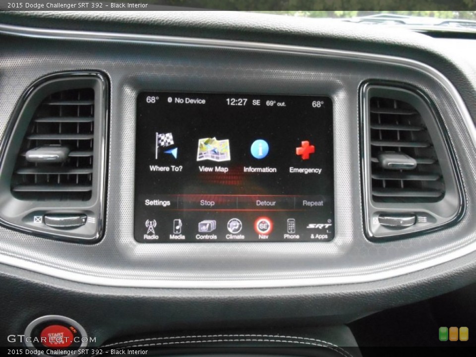 Black Interior Controls for the 2015 Dodge Challenger SRT 392 #107116745