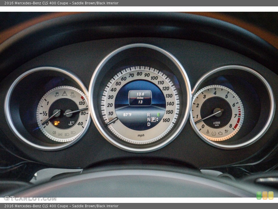 Saddle Brown/Black Interior Gauges for the 2016 Mercedes-Benz CLS 400 Coupe #107117054