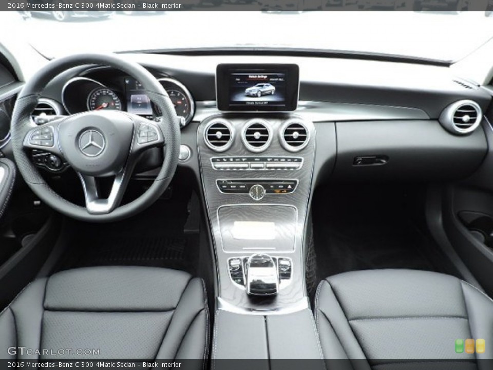 Black Interior Dashboard for the 2016 Mercedes-Benz C 300 4Matic Sedan #107131040